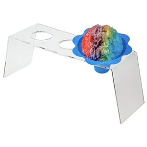 Ice Cream Cone Stand 3 Hole Clear Acrylic Ice Cream Stand Snow Cone Holder Plastic Lucite Cone Holder