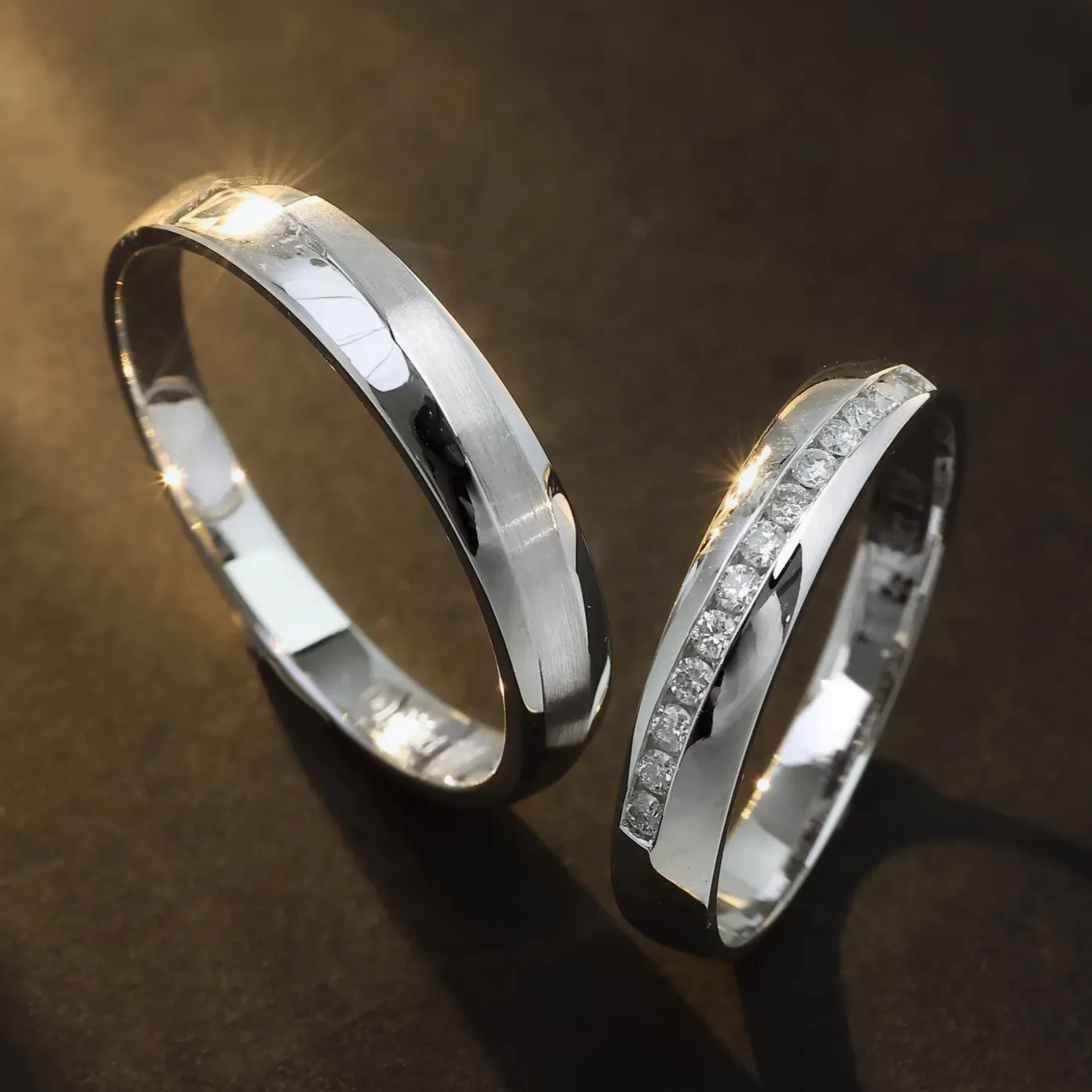 H & F anello di proposta di matrimonio all'ingrosso personalizzato gioielli pregiati 14k 10k veri diamanti oro puro 18k fedi nuziali per coppie