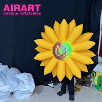 Décorations gonflables en forme de tournesol pour suspension sur arbre, ballon gonflable planétaire sur mesure pour décoration de scène