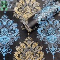Papier peint adhésif noir, 1 pièce, usine chinoise simple, Damask, étagère pour tiroirs, en PVC, protection pour table