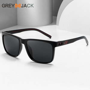 Lunettes de soleil polarisées Greyjack pour hommes, monture noire en PC, verres TAC UV400, lunettes de sport et de conduite - Product Image 1