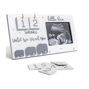 Cadre photo avec échographie, cadre photo à ultrasons avec compte à rebours pour bébé - Product Image 1