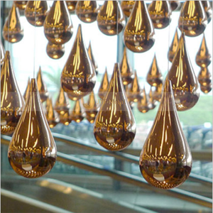 Grande sculpture en acier inoxydable Art Déco imperméable pour une utilisation en extérieur, service de conception personnalisée, durable - Product Image 1