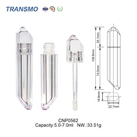 Tubes de gloss à lèvres recyclables en gros, transparents, 6 ml, emballages pour gloss à lèvres, tubes transparents pour huile à lèvres