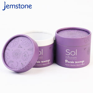 Caja de tubo de Papel kraft con logotipo personalizado ecológico, tubo de embalaje de papel reciclado - Product Image 5