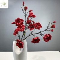 Vente en gros de fleurs artificielles de magnolia en EVA de haute qualité, faites à la main, au toucher réaliste, pour les centres de table de mariage