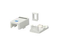 Kotak Keystone Jack Permukaan 1-Port untuk Jack Keystone RJ45 UTP/FTP Cat8/Cat6a/Cat6/Cat5e
