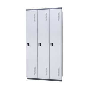 Casiers métalliques verrouillables blancs à 6 portes et 2 étagères avec serrure intelligente RFID pour colis et piscine - Product Image 1