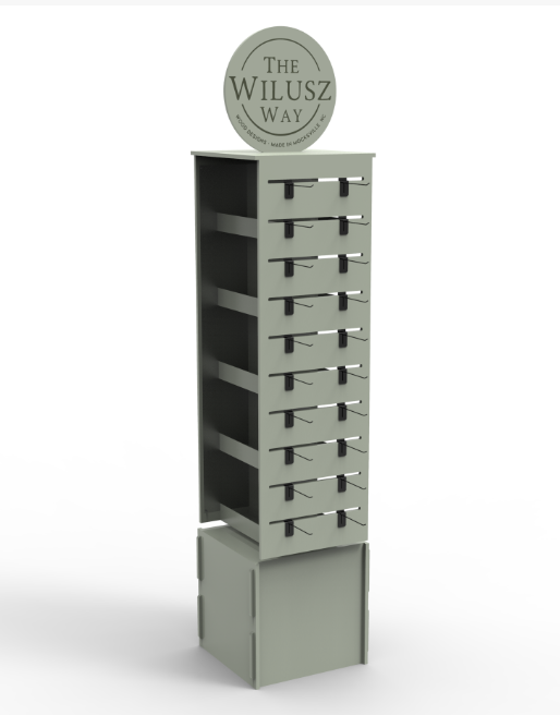 Customized Wooden Magnet Display Rack Spin Travel Souvenirs Display Stand for Supermarket and Gift Store — view 4