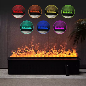 Chimenea Moderna de 64 LED, Decorativa, de Metal y Acero, con Control Remoto por Aplicación, Efecto 3D de Agua, para Uso en Hogar y Hotel, 20250719, con Humidificador Integrado - Product Image 5