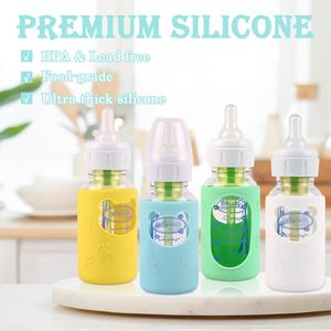 Juego de 4 Fundas de Silicona para Biberones de Vidrio <span class=keywords><strong>Dr</strong></span>. <span class=keywords><strong>Brown</strong></span>'s, Protectores Anti-Rotura para Biberones - Product Image 5