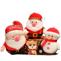 Jouets d'animaux en peluche super mignons Porte-clés en peluche de Noël Jouets en peluche du Père Noël pour la décoration et le cadeau de vacances