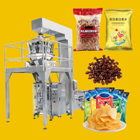 Embalagem de alta velocidade automática de lanches, porcas, frutas, gelatina, biscoitos, alimentos, fritas, batatas fritas, máquina de embalagem