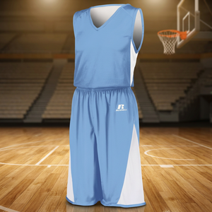 Columbia Boys Summer Printed Blue/White Youth Undivided Single Ply Reversible Basketball Shorts - Product Image 3