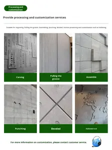 Tablero de <span class=keywords><strong>Fibrocemento</strong></span> de Alta Resistencia y Diseño Moderno para Revestimiento de Paredes Exteriores e Interiores, Impermeable e Ignífugo para Villas y Centros Comerciales - Product Image 4