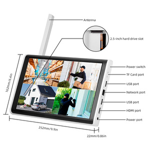 Système NVR <span class=keywords><strong>KERUI</strong></span> 10,1 pouces 8 canaux avec écran, caméra extérieure sans fil WIFI 6MP, réseau PTZ NVR, sécurité domestique IP66, suivi de mouvement - Product Image 5
