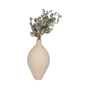 Vaso decorativo in vetro con rigature verticali per soggiorno, camera da letto, ufficio, decorazione da tavolo - Product Image 2