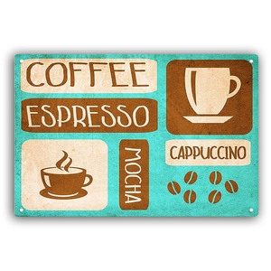 Plaques murales vintage en métal sur le thème du café, décorations murales rétro vieillies pour cuisine, café, bar, cadeau pour les amateurs de café, affiches murales - Product Image 3