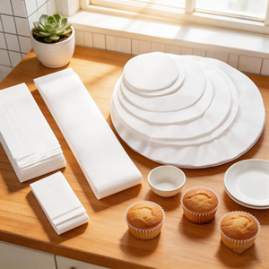 Papier de cuisson antiadhésif pour moule à gâteau Chiffon 4/6/8/10 pouces, papier sulfurisé ménager résistant aux hautes températures pour <span class=keywords><strong>four</strong></span> - Product Image 1