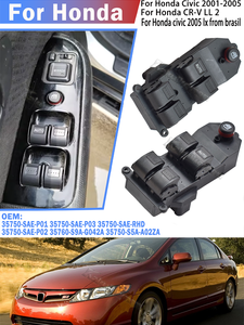 Nuevo Interruptor Elevalunas Eléctrico Negro 35760-S9A-G042A 35760S9AG042A Para Honda <span class=keywords><strong>CRV</strong></span> CR-V 2002-2006 Civic 2001-<span class=keywords><strong>2005</strong></span> - Product Image 4