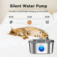 Distributeur d'eau automatique pour chien en acier inoxydable 304, 3,2 L, fontaine à boire pour animaux de compagnie, chat