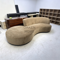 Canapé asymétrique OAKEN pour salon moderne, en velours luxueux, forme irrégulière, meubles de salon