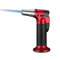 Lance-flammes portable à flamme bleue pour cigares, allumeur de torche, barbecue en plein air, cuisine, feu directement dans le briquet