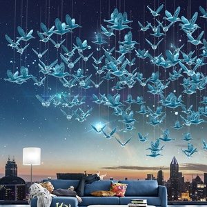 Fabrikanten Directe Verkoop Opknoping Vogel Plating Abs Vogel Winkelcentrum Plafonddecoratie Ambachten Acryl Hangende Kolibrie - Product Image 3