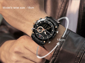 NAVIFORCE 9163 Orologi da Polso Sportivi di Lusso per Uomo, Orologio al Quarzo Luminoso, Cronografo Casual in Acciaio Inossidabile, Bracciale <span class=keywords><strong>Maschile</strong></span> - Product Image 5