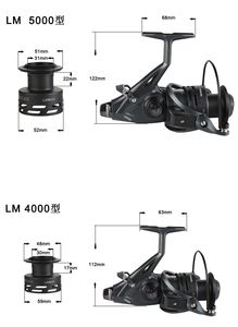 Reel Pancing Spinning Berkualitas Tinggi A2 Double Spool Long Cast Double Drag Feeder Reel Pancing Ikan Mas Spool Logam Roda Pancing Ikan Mas - Product Image 4