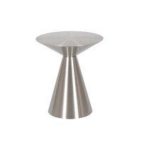 Offre Spéciale moderne salon rond en métal Table basse Simple maison argent cône forme loisirs Table d'appoint