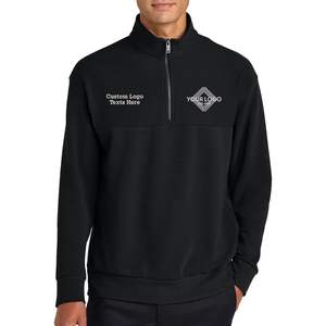 Custom <b>Men's</b> Custom Embroidery Logo Texts Linear Texture <b>Quarter</b> <b>Zip</b> up MM3040 <b>Men's</b> <b>Sweaters</b> - Product Image 6