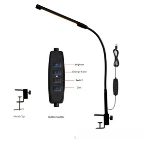 مصباح مكتب <span class=keywords><strong>LED</strong></span> حديث قابل لإعادة الشحن عبر USB، إضاءة للقراءة قابلة للتعديل، مصباح طاولة للدراسة والعمل وصالونات تجميل الأظافر - Product Image 4
