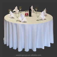 Housse de table ronde en soie unie élégante et moderne Muwei, satin lisse pour la décoration de mariage, banquet, fête ou événement