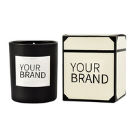 Boîte à bougies personnalisée d'approvisionnement en usine, bougie en verre dépoli parfumée à la cire de soja naturelle sans fumée