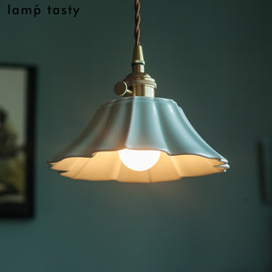 <b>Lamp</b> Tasty Ceramic Pendant <b>Light</b> Plum Green Glaze Round Single Head <b>LED</b> Home Lighting - Product Image 1