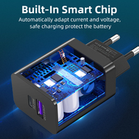 Adaptateur secteur USB-C 20W PD 20W double port + chargeur mural USB pour tablette chargeur de téléphone portable