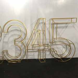 Wedding Backdrop Balloons Decoration Gold Hollowed Out Metal <strong>Wire</strong> Stand Baby love Letter <strong>Sign</strong> - Product Image 2