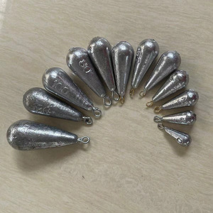 Plomb de pêche en forme de larme 150g résistant à la corrosion pour cannes à lancer et accessoires de pêche - Product Image 3