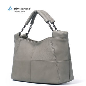 Bolso de Mano de Moda para Mujer, Estilo Europeo Americano, de Cuero Genuino Suave con Cadena, Bolso Tote de Gran Capacidad y Versátil - Product Image 1