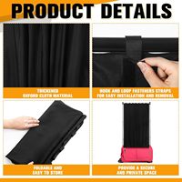 Rideau de confidentialité rétractable portable pour salle de bain, vestiaire, salle de danse, sans sac de transport