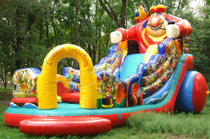 Gran Tobogán Inflable con Temática <span class=keywords><strong>de</strong></span> Neptuno, <span class=keywords><strong>el</strong></span> <span class=keywords><strong>Dios</strong></span> del Mar; un Trampolín Inflable con Tobogán con Temática <span class=keywords><strong>de</strong></span> Neptuno - Product Image 3