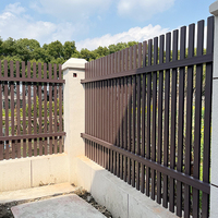 Panneaux de clôture extérieurs en alliage d'aluminium – Clôture de sécurité écologique résistante aux UV avec design à lattes horizontales pour la sécurité domestique