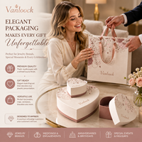 Coffret d'emballage de bijoux en forme de cœur personnalisé, boîtes cadeaux de luxe et sacs de shopping pour bagues, colliers, boucles d'oreilles, logo personnalisé OEM
