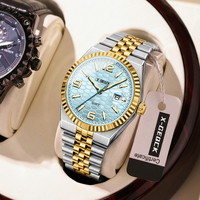 Reloj de Lujo de Marca Privada de Alta Calidad, Logotipo Personalizado en la Esfera, 5ATM, Luminoso, de Acero Inoxidable, Reloj de Cuarzo para Hombre