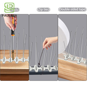 Pointes <span class=keywords><strong>anti</strong></span>-oiseaux en plastique pour <span class=keywords><strong>pigeons</strong></span>, corbeaux, écureuils - Protection extérieure pour clôtures, toits et jardins - Product Image 4