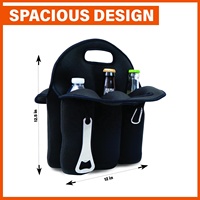 Paquete de seis bolsas de cerveza con abridor de botellas, Enfriador de botellas aislado, soporte para cerveza, paquete de 6 bolsas de neopreno para cerveza