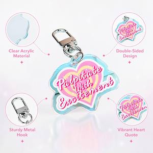Individueller Holographischer Laser-Acryl-Schlüsselanhänger mit Lebhafter Herzform, Taschenanhänger, Schlüsselring, Geschenk für Mädchen und Kinder - Product Image 6
