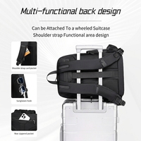 Sac à dos décontracté Arctic Hunter avec rabat et fermeture métallique, en nylon imperméable, double compartiment, pour voyage et travail, unisexe, 15,6 pouces