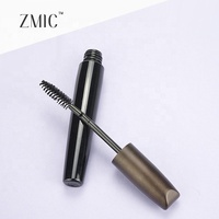 Tube vide en plastique noir pour mascara à sourcils, flacon unique pour sérum coiffant les cils, contenant de gel à sourcils rotatif avec brosse